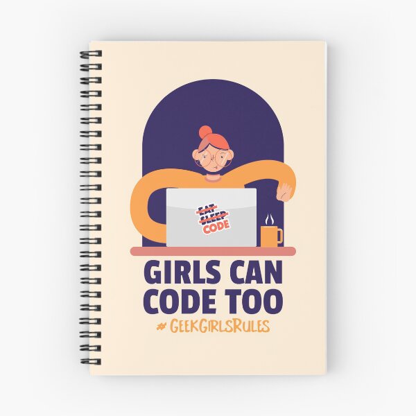 Item preview, Girls can code too designed and sold by ForStrong.