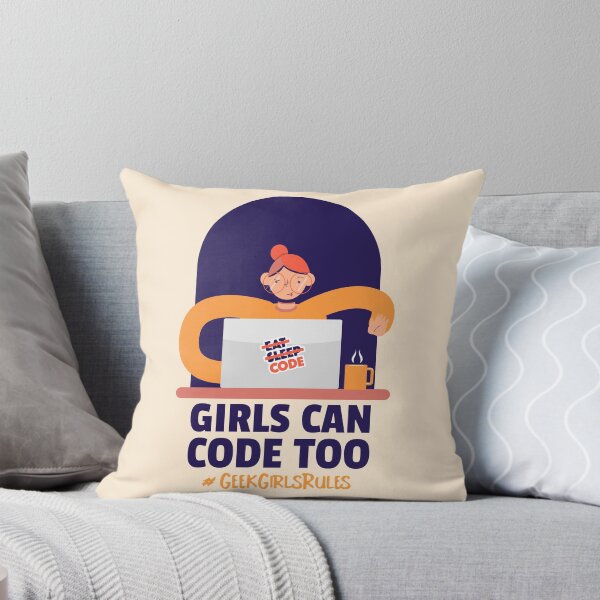 Item preview, Girls can code too designed and sold by ForStrong.