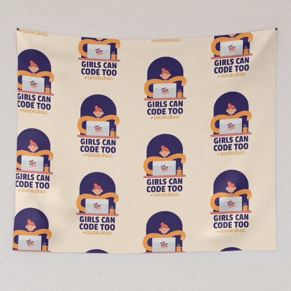 Item preview, Girls can code too designed and sold by ForStrong.