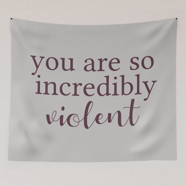Item preview, From Blood and Ash - Incredibly Violent Quote designed and sold by Kat-Kreations.
