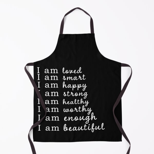 Item preview, Positive Affirmations - I am statements with black background designed and sold by Katherine Winner.