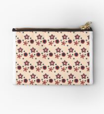 Simple Floral Light Pink Zipper Pouch