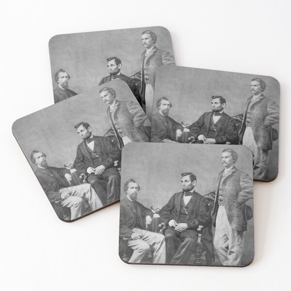 Item preview, Lincoln With His Secretaries - John Nicolay and John Hay - 1863 designed and sold by warishellstore.
