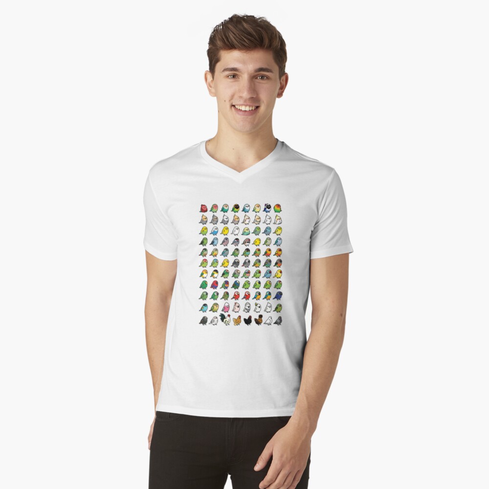 Item preview, V-Neck T-Shirt designed and sold by birdhism.