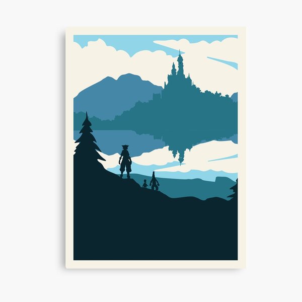 "Kingdom Hearts Minimalist Travel Style Video Game Art" Canvas