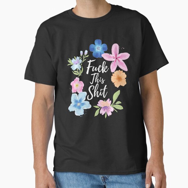 Aperçu de l'œuvre Baiser cette merde floral créée et vendue par DeeXdesigns.