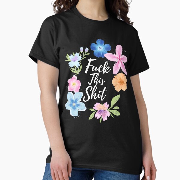 Aperçu de l'œuvre Baiser cette merde floral créée et vendue par DeeXdesigns.