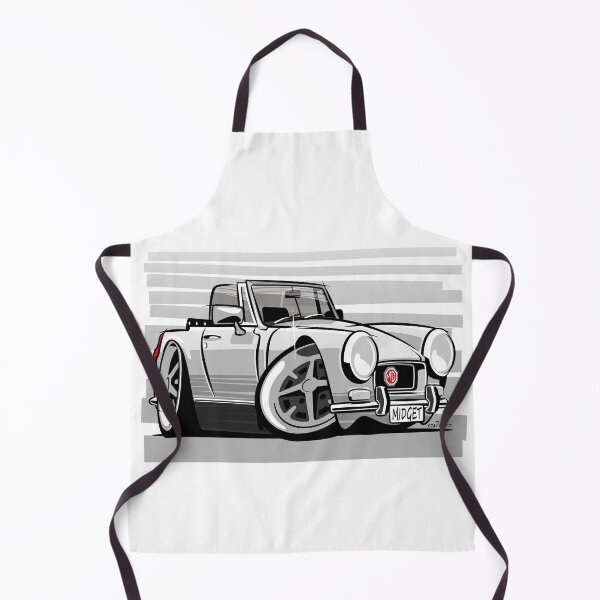 Item preview, MG Midget RWA mk3 caricature white designed and sold by car2oonz.