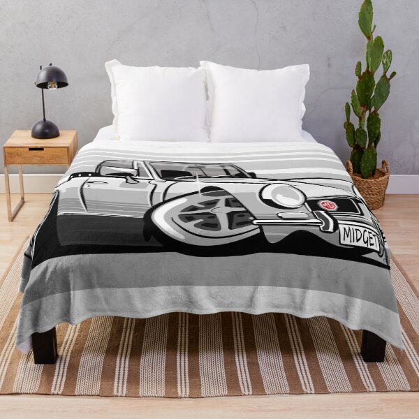 Item preview, MG Midget RWA mk3 caricature white designed and sold by car2oonz.