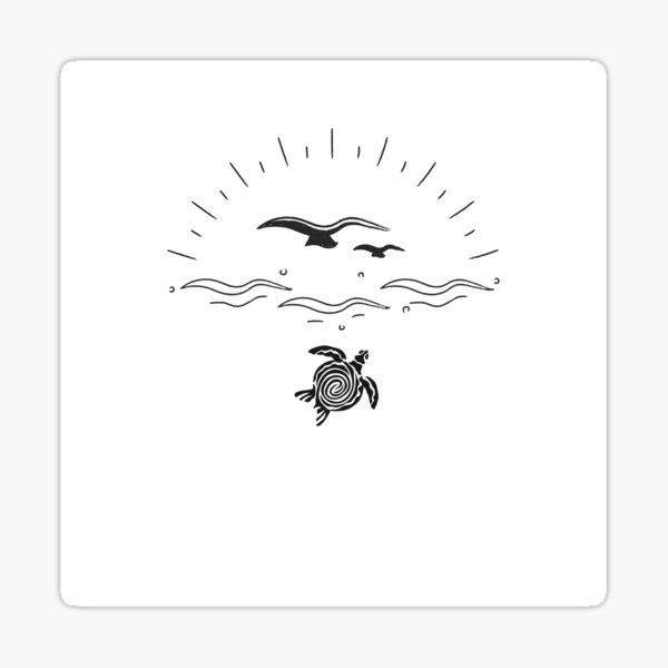 Artistic Sea Sticker
