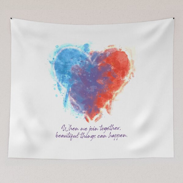 Item preview, Watercolor Red & Blue Heart with Message designed and sold by SassMonkey.