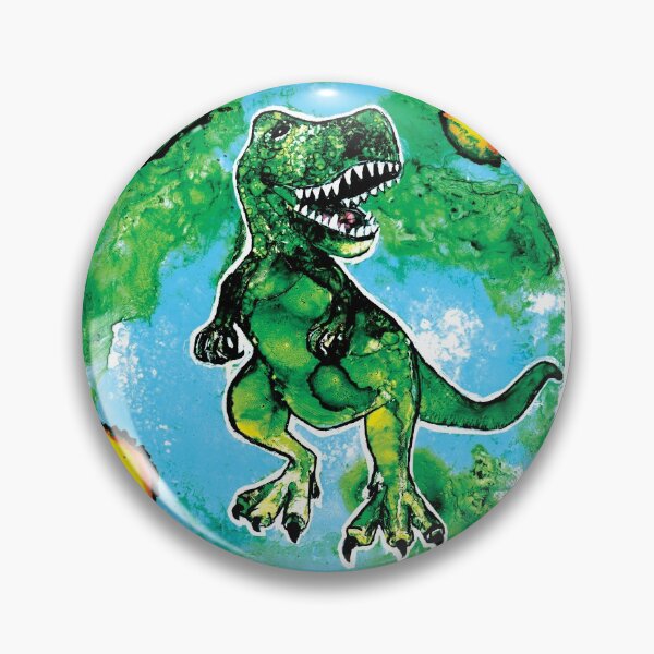 Item preview, alcohol ink dinosaur designed and sold by Clare Symington.