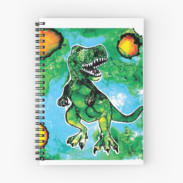 Item preview, alcohol ink dinosaur designed and sold by Clare Symington.
