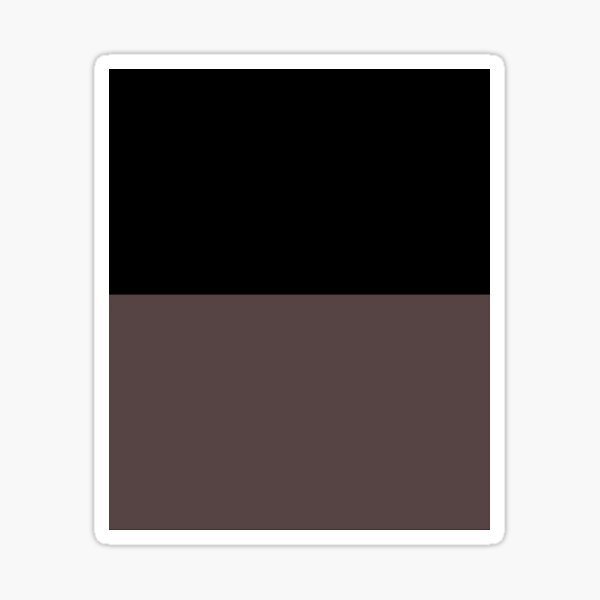Black taupe color block stripe pattern Sticker