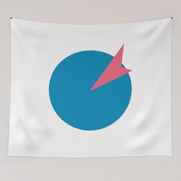 Item preview, Hot Coral into Blue Circle - Geometric  designed and sold by chazmundo.
