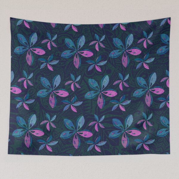 Item preview, Teal Blue Hawaiian Tiare Pattern  designed and sold by sunnthreads.