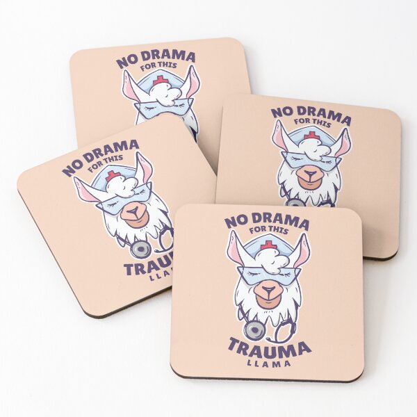 Item preview, No Drama for this trauma llama nurse designed and sold by Piztees.