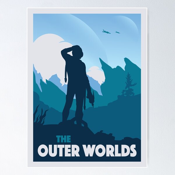 Item preview, The Outer Worlds - Minimalist Travel Style - Video Game Art designed and sold by PopCultArcade.