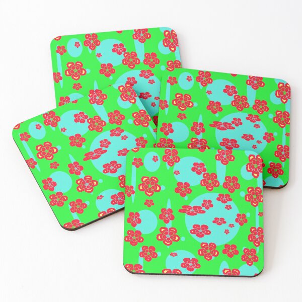 Item preview, Red Floral with Polka Dot Variations Design designed and sold by StyleAwesome.