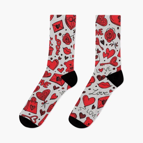 Item preview, Valentine's day red hand drawing valentine doodles designed and sold by mashmosh.