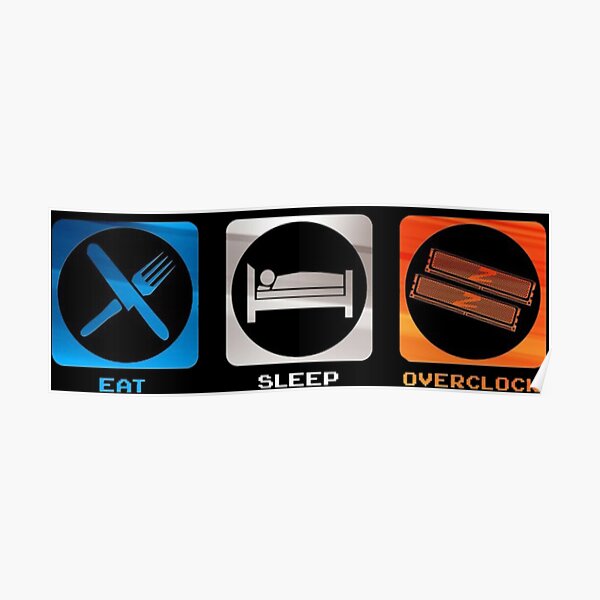 Eat sleep Overclock Poster