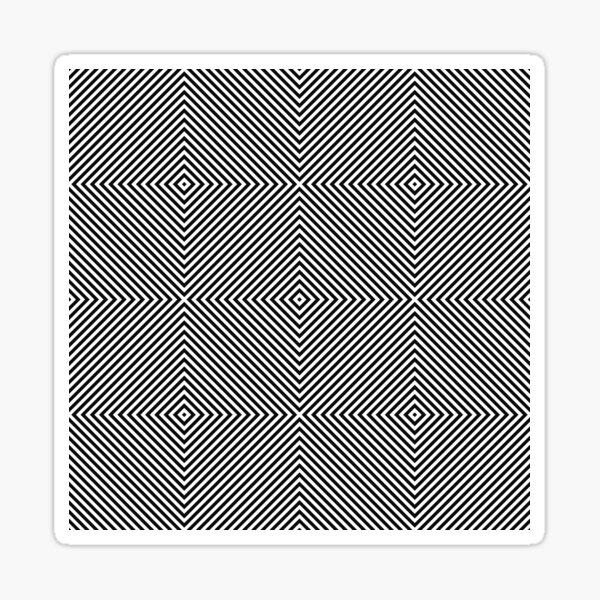 Hypnotic pattern - trippy illusion - strange visuals Sticker