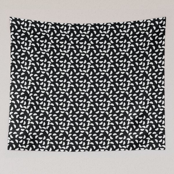 Item preview, Black and White Half Circles, Half Moon Geometric Pattern  designed and sold by thelustrous.