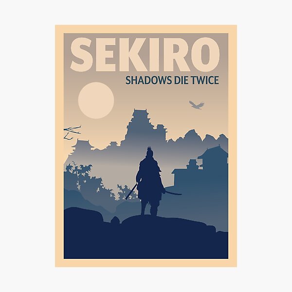 Artikel-Vorschau von Sekiro Shadows Die Twice – Minimalistischer Reisestil – Videospielkunst, designt und verkauft von PopCultArcade.