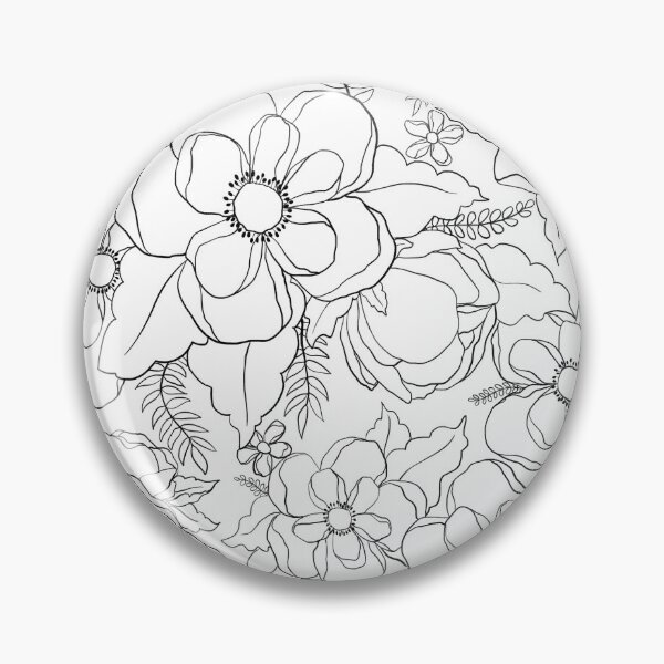 Item preview, Floral Line Drawing designed and sold by rc-art.