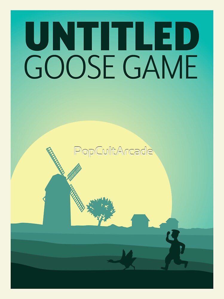 "Untitled Goose Game Minimalist Travel Style Video Game Art