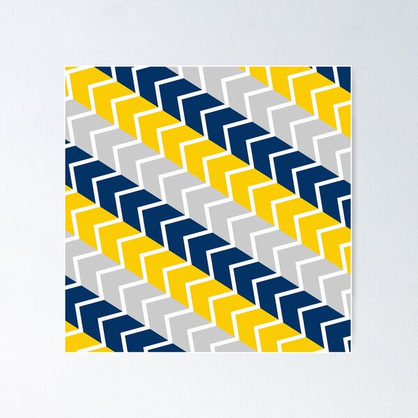 Item preview, Yellow, Navy & Gray Stripes and Zigzag Pattern designed and sold by TGIYHome.