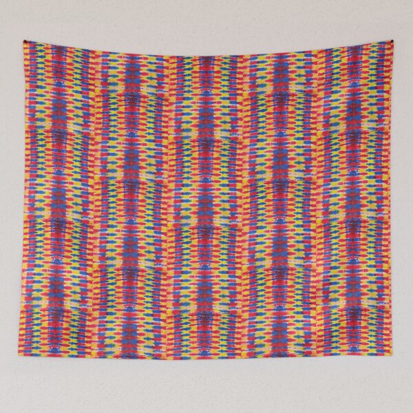 Item preview, Vibrant Blue and Red on Yellow designed and sold by JDWonders.