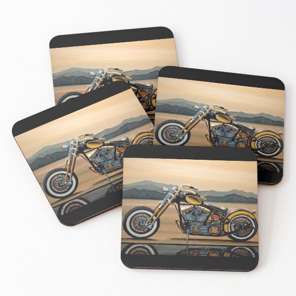 Item preview, Golden Motorcycle Painting designed and sold by PaulMeijering.