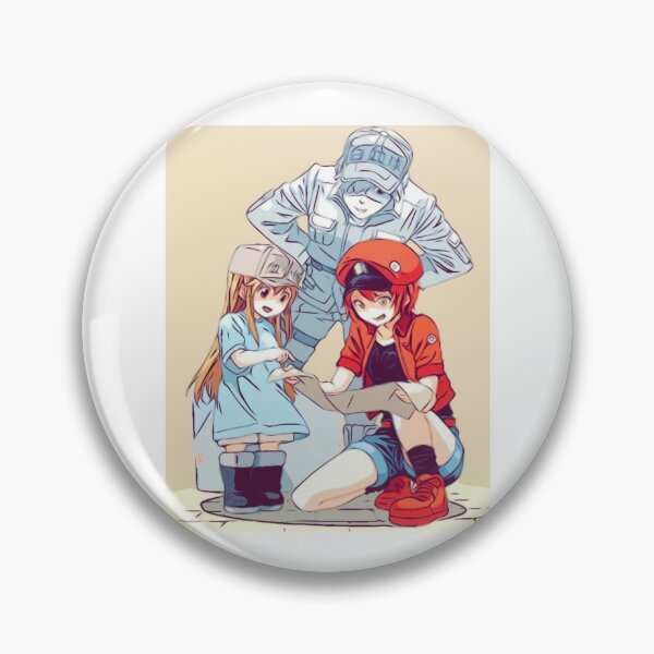 Item preview, Hataraku Saibou|Cells At Work - Red Blood Cell, White Blood Cell and Platelet (Sketch) designed and sold by Sicoria.