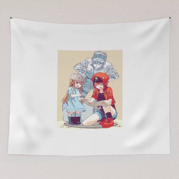 Item preview, Hataraku Saibou|Cells At Work - Red Blood Cell, White Blood Cell and Platelet (Sketch) designed and sold by Sicoria.