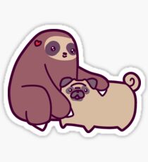 Faultier und Mops Sticker