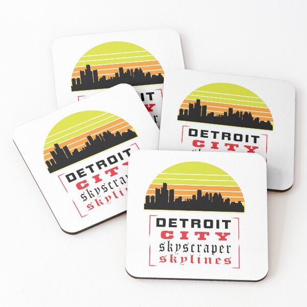 Item preview, Detroit City Skyscraper Skylines designed and sold by BENBHicham.