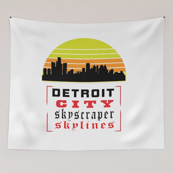 Item preview, Detroit City Skyscraper Skylines designed and sold by BENBHicham.