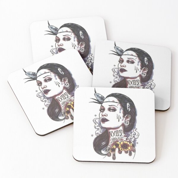 Item preview, wild girl woman tattoos  designed and sold by Home-of-art.