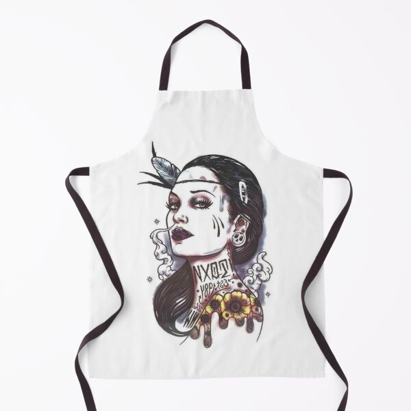 Item preview, wild girl woman tattoos designed and sold by Home-of-art.