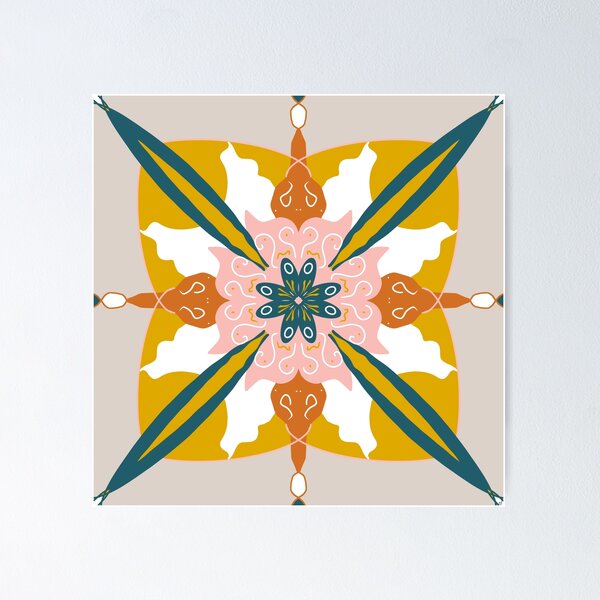 Aperçu de l'œuvre Mandala fleuri créée et vendue par EJAcksonArt.