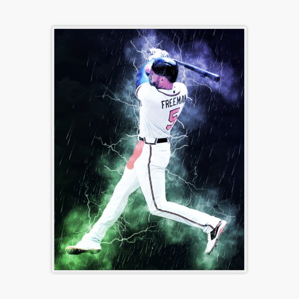 Freddie Freeman in Action Sticker for Sale by DadSports