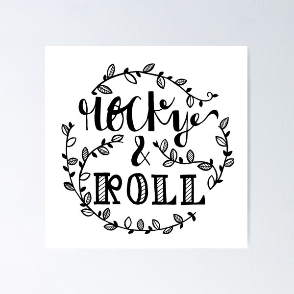 Item preview, rocky and roll hand lettering designed and sold by Rocky Holmes.