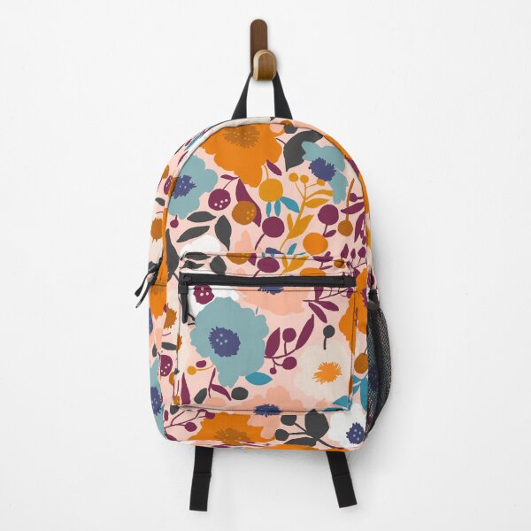 Item preview, Big flower orand and magenta designed and sold by Petit Faon Prints.