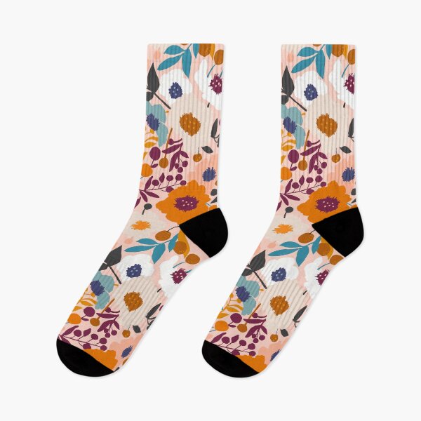 Item preview, Big flower orand and magenta designed and sold by Petit Faon Prints.