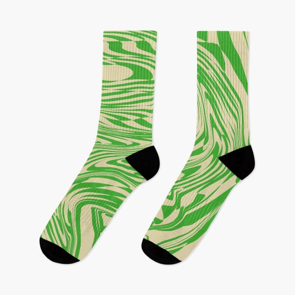 Item preview, Psychedelic Warped Marbled Checkerboard Print Lime Green and Beige designed and sold by Ren Speiser.