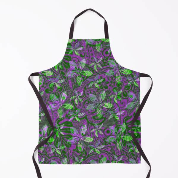 Item preview, Hawaiian - Samoan - Polynesian Tribal Purple Tiare Jungle designed and sold by sunnthreads.