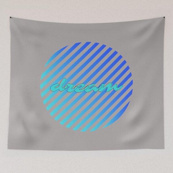 Item preview, Dream Dreamer Aqua Blue Teal Stripes designed and sold by RONZk.