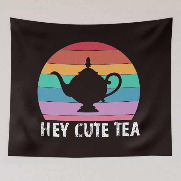 Item preview, Hey Cute Tea funny teapot rainbow designed and sold by Timeforplay.