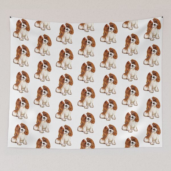 Item preview, Animal lovers Cavapoo Cavalier King Charles spaniel cute tan and white puppy dog designed and sold by Artonmytee.